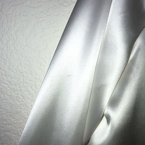 Lulus Dreamiest Delight White Satin Feather Two-Piece Pajama Set Size S - Picture 9 of 14